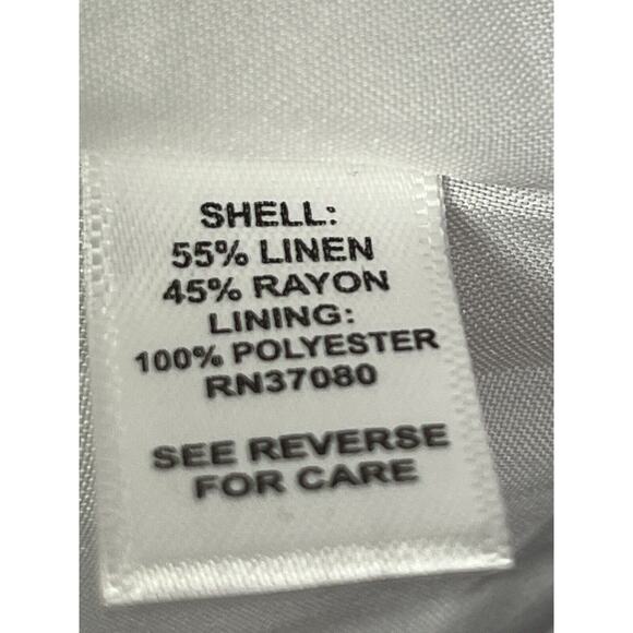 Cato Skirt Womens Plus‎ size 24W Green Tan Floral Linen blend straight Lined - Picture 4 of 7